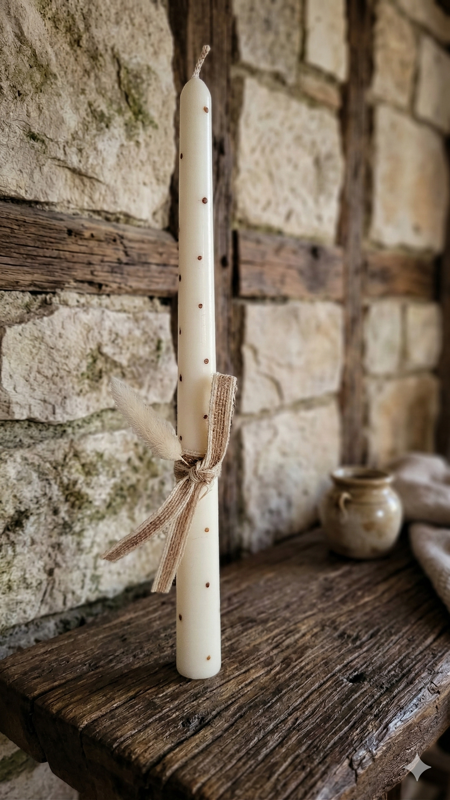 Χειροποίητη Λαμπάδα από Φυτικό Κερί