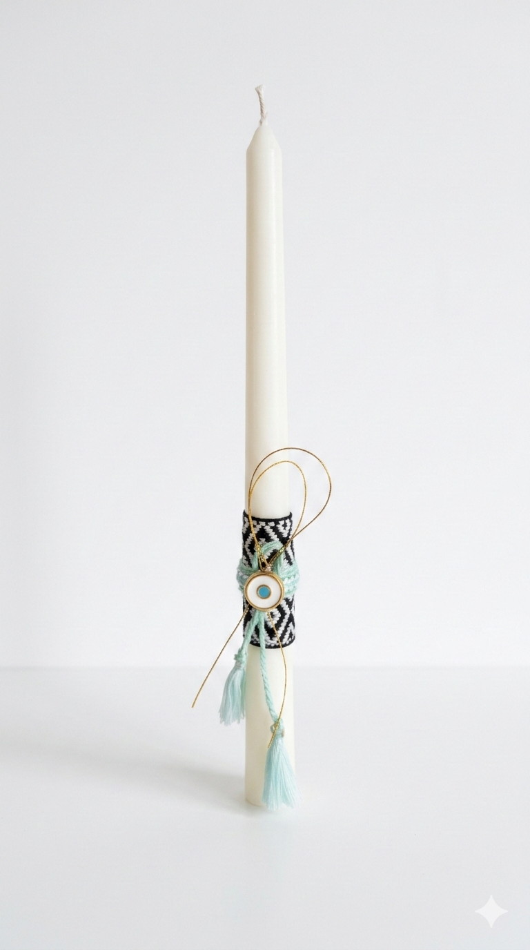 Χειροποίητη Λαμπάδα από Φυτικό Κερί