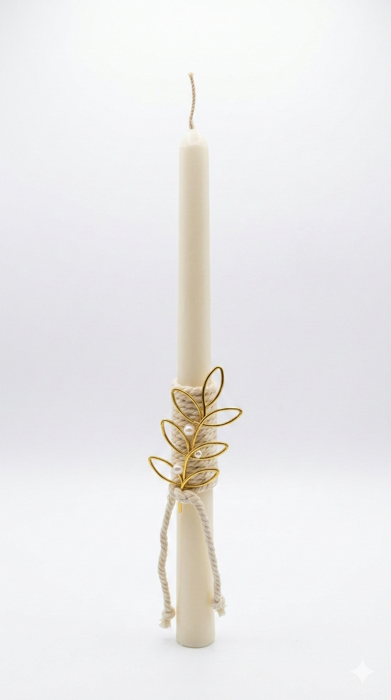 Χειροποίητη Λαμπάδα από Φυτικό Κερί