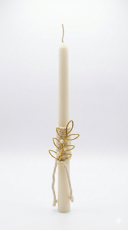 Χειροποίητη Λαμπάδα από Φυτικό Κερί