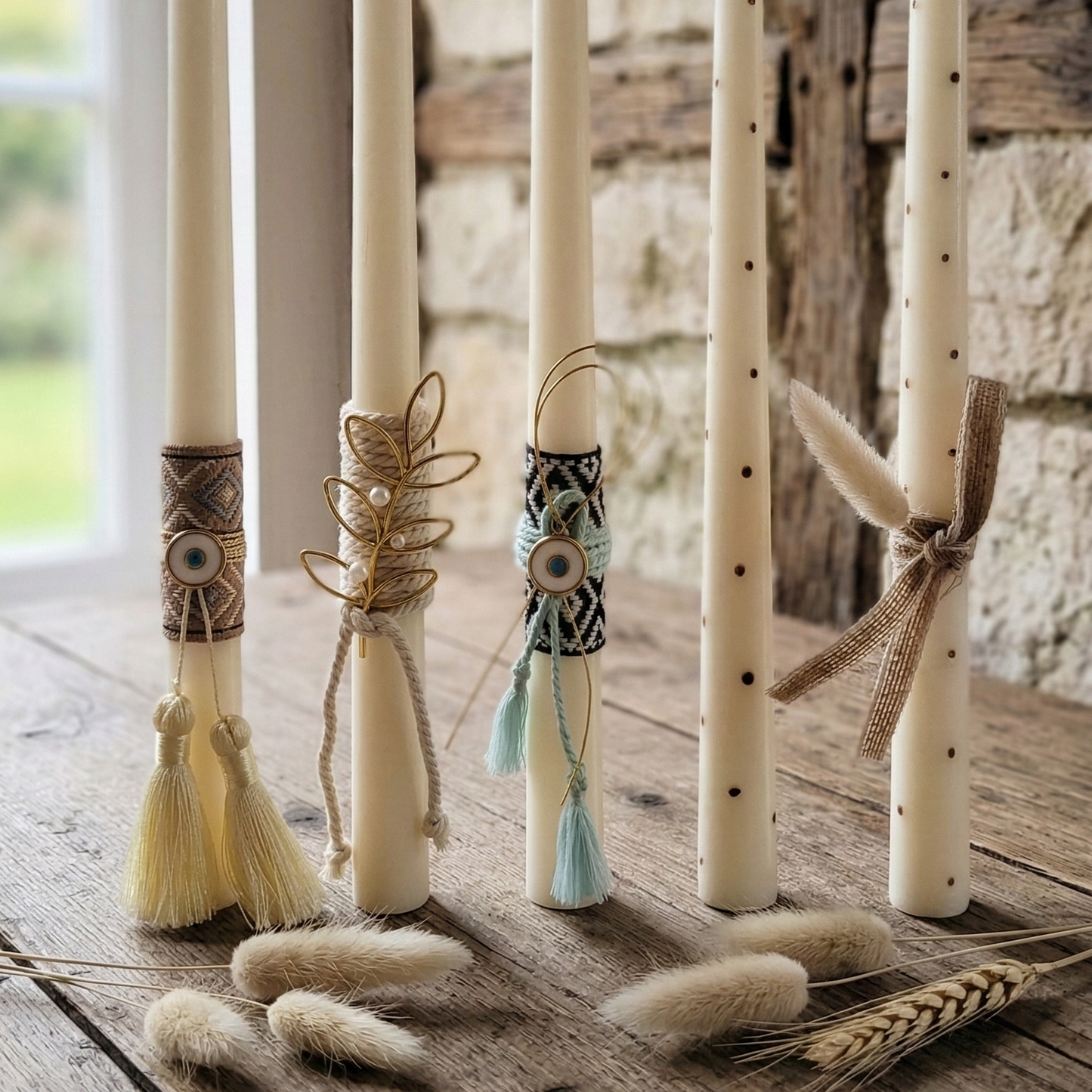 Χειροποίητη Λαμπάδα από Φυτικό Κερί